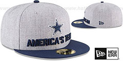 Cowboys 2018 ONSTAGE Grey-Navy Fitted Hat by New Era - 2nd View