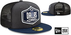 Cowboys 2021 NFL TRUCKER DRAFT Fitted Hat by New Era - 2nd View