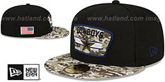 Cowboys 2021 SALUTE-TO-SERVICE Black-Desert Fitted Hat by New Era - 2nd View