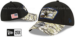 Cowboys 2021 SALUTE-TO-SERVICE FLEX Black-Desert Hat by New Era - 2nd View