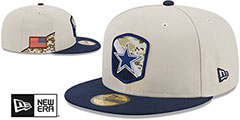 Cowboys 2023 SALUTE-TO-SERVICE Stone-Navy Fitted Hat by New Era - 2nd View