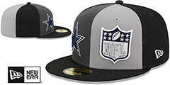 Cowboys 2023 SIDELINE DWPW Charcoal-Grey-Black Fitted Hat by New Era - 2nd View