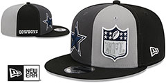 Cowboys 2023 SIDELINE DWPW SNAPBACK Charcoal-Grey-Black Hat by New Era - 2nd View