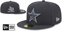 Cowboys 2024 ONSTAGE NFL DRAFT Grey Fitted Hat by New Era - 2nd View