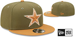 Cowboys 2T COLOR PACK SNAPBACK Olive-Tan Hat by New Era - 2nd View