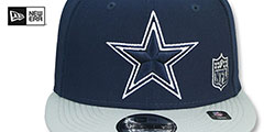 Cowboys BACK GOTHIC ARCH SNAPBACK Navy-Grey Hat by New Era - 2nd View