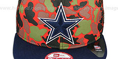 Cowboys CAMO-FACE MESH SNAPBACK Orange Hat by New Era - 2nd View