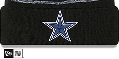 Cowboys CHILLED Black Knit Beanie Hat by New Era - 2nd View