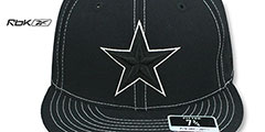 Cowboys CONTRAST STITCH Black Fitted Hat by Reebok - 2nd View