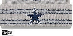 Cowboys CRISP-N-COZY Grey Knit Beanie Hat by New Era - 2nd View