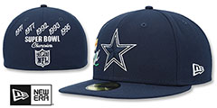 Cowboys CROWN CHAMPS Navy Fitted Hat by New Era - 2nd View