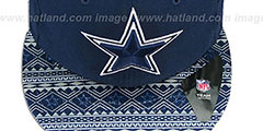 Cowboys FAIR ISLE FLIP Navy Fitted Hat by New Era - 2nd View