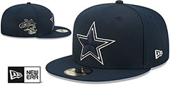 Cowboys FISH SIDE-PATCH SNAPBACK Navy Hat by New Era - 2nd View