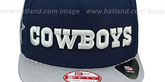 Cowboys FLIP-UP A-FRAME SNAPBACK Navy-Grey Hat by New Era - 2nd View