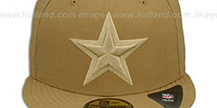 Cowboys LEAGUE BASIC TONAL Wheat Fitted Hat by New Era - 2nd View