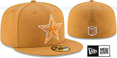 Cowboys LEAGUE BASIC TONAL Panama Tan Fitted Hat by New Era - 2nd View