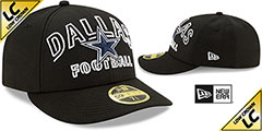 Cowboys LOW-CROWN ALT NFL VIRTUAL DRAFT Black Fitted Hat by New Era - 2nd View