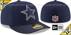 Cowboys LOW-CROWN STADIUM SHADOW Navy Fitted Hat by New Era - 2nd View