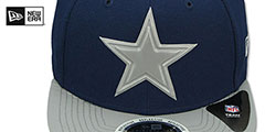 Cowboys REFLECTIVE GLEAMER SNAPBACK Navy-Grey Fitted Hat by New Era - 2nd View