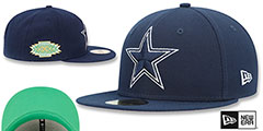 Cowboys SB XXX CITRUS POP Navy-Green Fitted Hat by New Era - 2nd View