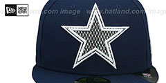 Cowboys SHIMMER-XL Navy Fitted Hat by New Era - 2nd View