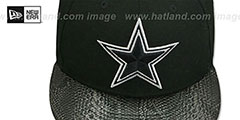 Cowboys SNAKESKIN SLEEK Black Fitted Hat by New Era - 2nd View