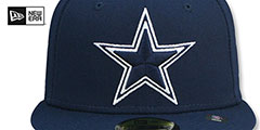 Cowboys TEAM-BASIC Navy Fitted Hat by New Era - 2nd View