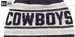 Cowboys TOASTY COVER Navy Knit Beanie Hat by New Era - 2nd View