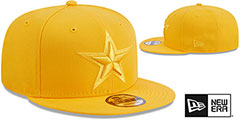 Cowboys TONAL TEAM-BASIC SNAPBACK Gold Hat by New Era - 2nd View