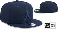 Cowboys TONAL TEAM-BASIC SNAPBACK Navy Hat by New Era - 2nd View