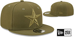 Cowboys TONAL TEAM-BASIC SNAPBACK Olive Hat by New Era - 2nd View