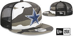 Cowboys URBAN CAMO TRUCKER SNAPBACK Urban-Black Hat by New Era - 2nd View