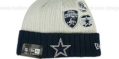 Cowboys VINTAGE PATCHES Knit Beanie Hat by New Era - 2nd View