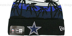 Cowboys WINTER TROPICS Black Knit Beanie Hat by New Era - 2nd View