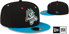 Crawdads COPA Black-Blue Fitted Hat by New Era - 2nd View