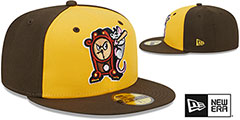 Crawdads THEME NIGHT Gold-Brown Fitted Hat by New Era - 2nd View