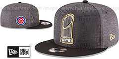 Cubs 2016 WORLD SERIES TROPHY SNAPBACK Grey-Black Hat by New Era - 2nd View