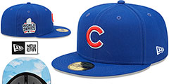 Cubs 2016 WS CLOUD-UNDER Royal Fitted Hat by New Era - 2nd View