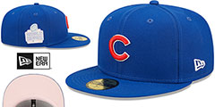 Cubs 2016 WS POP-SWEAT Royal-Pink Fitted Hat by New Era - 2nd View