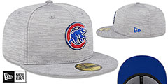 Cubs 2023 CLUBHOUSE Heather Grey Fitted Hat by New Era - 2nd View