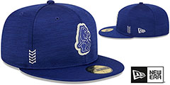 Cubs 2024 COOPERSTOWN CLUBHOUSE Heather Royal Fitted Hat by New Era - 2nd View