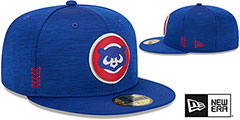 Cubs 2024 ONFIELD CLUBHOUSE Heather Royal Fitted Hat by New Era - 2nd View