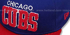 Cubs CHENILLE-ARCH SNAPBACK Royal-Red Hat by New Era - 2nd View