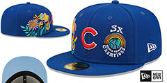 Cubs GROOVY Royal Fitted Hat by New Era - 2nd View