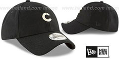 Cubs MINI GOLD METAL-BADGE STRAPBACK Black Hat by New Era - 2nd View