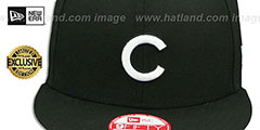 Cubs TEAM-BASIC SNAPBACK Black-White Hat by New Era - 2nd View