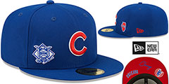 Cubs TRIPLE THREAT IDENTITY Royal Fitted Hat by New Era - 2nd View