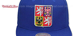 Czech WORLD CUP HOCKEY SNAPBACK Royal Hat by Mitchell and Ness - 2nd View