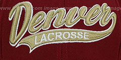 Denver SWOOP LACROSSE Burgundy Fitted Hat by Zephyr - 2nd View