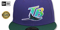 Devil Rays COOPERPACK Purple-Green Fitted Hat by New Era - 2nd View